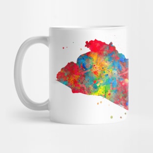 El Salvador Map Watercolor Painting Mug